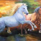 Simple modern Hand painted oil painting on canvas"Abstract horse"80x150CM(31.5"x59.0")Unframed-30