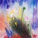 Chinese style Hand painted oil painting on canvas"lotus"50x60CM(19.7"x23.6")Unframed-41