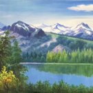 American style Hand painted oil painting on canvas"Creek"70x180CM(27.6"x70.9")Unframed-102