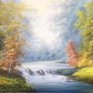 American style Hand painted oil painting on canvas"Creek"70x180CM(27.6"x70.9")Unframed-119
