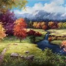 American style Hand painted oil painting on canvas"Creek"70x180CM(27.6"x70.9")Unframed-124