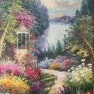 American style Hand painted oil painting on canvas"Private garden"60x120CM(23.6"x47.2")Unframed-19 American style Hand painted oil painting on canvas"Private garden"60x120CM(23.6"x47.2")Unframed-19