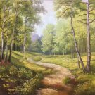 Nordic style Hand painted oil painting on canvas"forest"60x90CM(23.6"x35.4")Unframed-37