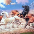 Simple modern Hand painted oil painting on canvas"Abstract horse"70x180CM(27.6"x70.9")Unframed-34