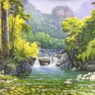 American style Hand painted oil painting on canvas"Creek"90x160CM(36.0x63.0inch)Unframed-135 American style Hand painted oil painting on canvas"Creek"90x160CM(36.0x63.0inch)Unframed-135