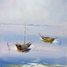 Hand painted oil painting on canvas"Fishing boat"60x90CM(23.6"x35.4")Unframed-22