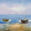 Hand painted oil painting on canvas"Fishing boat"60x90CM(23.6"x35.4")Unframed-23