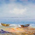 Hand painted oil painting on canvas"Fishing boat"60x90CM(23.6"x35.4")Unframed-26