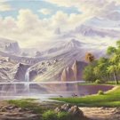 American style Hand painted oil painting on canvas"Creek"70x180CM(27.6"x70.9")Unframed-136