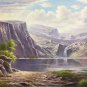 American style Hand painted oil painting on canvas"Creek"70x180CM(27.6"x70.9")Unframed-136