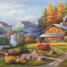European style Hand-painted oil painting on canvas"mind home"70x180CM(27.6"x70.9")Unframed-30
