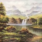 Hand painted oil painting on canvas"Creek"60x120CM(23.6"x47.2")Unframed-145