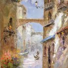 European style Hand painted oil painting on canvas"Venice"60x90CM(23.6"x35.4")Unframed-16