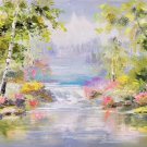 Nordic style Hand painted oil painting on canvas"forest"60x90CM(23.6"x35.4")Unframed-38 Nordic style Hand painted oil painting on canvas"forest"60x90CM(23.6"x35.4")Unframed-38