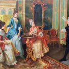 palace Hand painted oil painting on canvas"Royal member"90x180CM(36"x72")Unframed-19