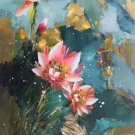 Chinese style Hand painted oil painting on canvas"lotus"60x120CM(23.6"x47.2")Unframed-46 Chinese style Hand painted oil painting on canvas"lotus"60x120CM(23.6"x47.2")Unframed-46
