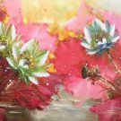 Chinese style Hand painted oil painting on canvas"lotus"60x120CM(23.6"x47.2")Unframed-55
