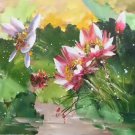 Chinese style Hand painted oil painting on canvas"lotus"60x120CM(23.6"x47.2")Unframed-56