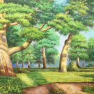 Nordic style Hand painted oil painting on canvas"forest"70x180CM(27.6"x70.9")Unframed-41