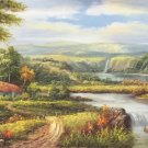 Hand painted oil painting on canvas"Image of the countryside"70x180CM(27.6"x70.9")Unframed-59