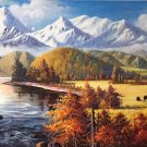 Hand painted oil painting on canvas"Image of the countryside"70x180CM(27.6"x70.9")Unframed-60 Hand painted oil painting on canvas"Image of the countryside"70x180CM(27.6"x70.9")Unframed-60