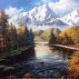 Hand painted oil painting on canvas"Image of the countryside"70x180CM(27.6"x70.9")Unframed-60