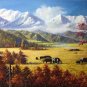 Hand painted oil painting on canvas"Image of the countryside"70x180CM(27.6"x70.9")Unframed-60