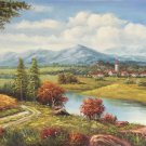 Hand painted oil painting on canvas"Image of the countryside"70x180CM(27.6"x70.9")Unframed-61 Hand painted oil painting on canvas"Image of the countryside"70x180CM(27.6"x70.9")Unframed-61