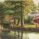 Hand painted oil painting on canvas"Image of the countryside"70x180CM(27.6"x70.9")Unframed-62