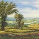 American style Hand painted oil painting on canvas"Creek"70x180CM(27.6"x70.9")Unframed-149