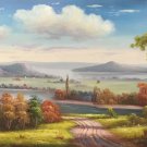 American style Hand painted oil painting on canvas"Creek"70x180CM(27.6"x70.9")Unframed-151
