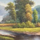 American style Hand painted oil painting on canvas"Creek"70x180CM(27.6"x70.9")Unframed-153