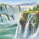 American style Hand painted oil painting on canvas"Creek"70x180CM(27.6"x70.9")Unframed-154