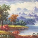 American style Hand painted oil painting on canvas"Creek"70x180CM(27.6"x70.9")Unframed-156