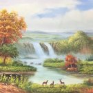 American style Hand painted oil painting on canvas"Creek"70x180CM(27.6"x70.9")Unframed-160 American style Hand painted oil painting on canvas"Creek"70x180CM(27.6"x70.9")Unframed-160