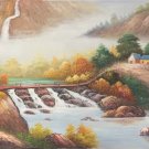 American style Hand painted oil painting on canvas"Creek"70x180CM(27.6"x70.9")Unframed-164