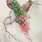 Simple modern Hand painted oil painting on canvas"Gorgeous peacock"80x150CM(33"x60")Unframed-31
