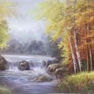 American style Hand painted oil painting on canvas"Creek"70x180CM(27.6"x70.9")Unframed-170