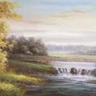 American style Hand painted oil painting on canvas"Creek"70x180CM(27.6"x70.9")Unframed-171
