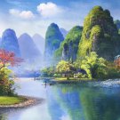 Hand painted oil painting on canvas"Creek"80x120CM(33"x48")Unframed-175