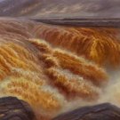 Hand painted oil painting on canvas"Yellow River"70x180CM(27.6"x70.9")Unframed-178