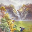 Hand painted oil painting on canvas"Cute bird"60x120CM(24"x48")Unframed-19