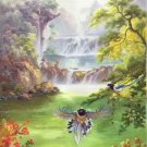 Hand painted oil painting on canvas"Cute bird"60x120CM(24"x48")Unframed-20