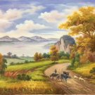 Hand painted oil painting on canvas"Image of the countryside"50x60CM(19.7"x23.6")Unframed-65 Hand painted oil painting on canvas"Image of the countryside"50x60CM(19.7"x23.6")Unframed-65