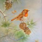 Simple modern Hand painted oil painting on canvas"Cute bird"50x60CM(19.7"x23.6")Unframed-31