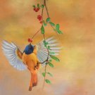 Simple modern Hand painted oil painting on canvas"Cute bird"50x60CM(19.7"x23.6")Unframed-32