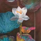Chinese style Hand painted oil painting on canvas"lotus"60x120CM(23.6"x47.2")Unframed-61 Chinese style Hand painted oil painting on canvas"lotus"60x120CM(23.6"x47.2")Unframed-61