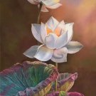 Chinese style Hand painted oil painting on canvas"lotus"60x120CM(23.6"x47.2")Unframed-62 Chinese style Hand painted oil painting on canvas"lotus"60x120CM(23.6"x47.2")Unframed-62