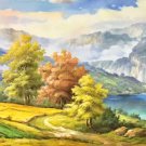 American style Hand painted oil painting on canvas"Creek"70x180CM(27.6"x70.9")Unframed-186
