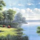 Nordic style Hand painted oil painting on canvas"forest"70x180CM(27.6"x70.9")Unframed-50